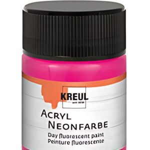 KREUL Peinture fluorescente dans un flacon, 50 ml,jaune fluo