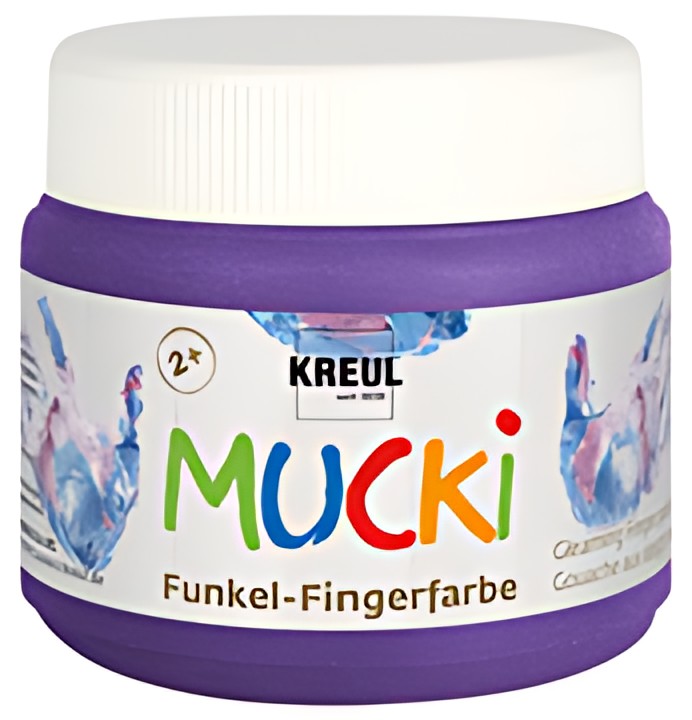 KREUL Gouache aux doigts nacrée "MUCKI", 150 ml,bleu diamant