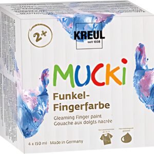 KREUL Gouache aux doigts nacrée "MUCKI", 150 ml, kit de 4