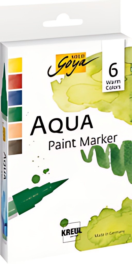 KREUL Stylo pinceau Aqua Paint SOLO Goya Warm Colors,set de6