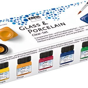 KREUL Peinture pour verre et porcelaine Clear, set 6 x 20 ml