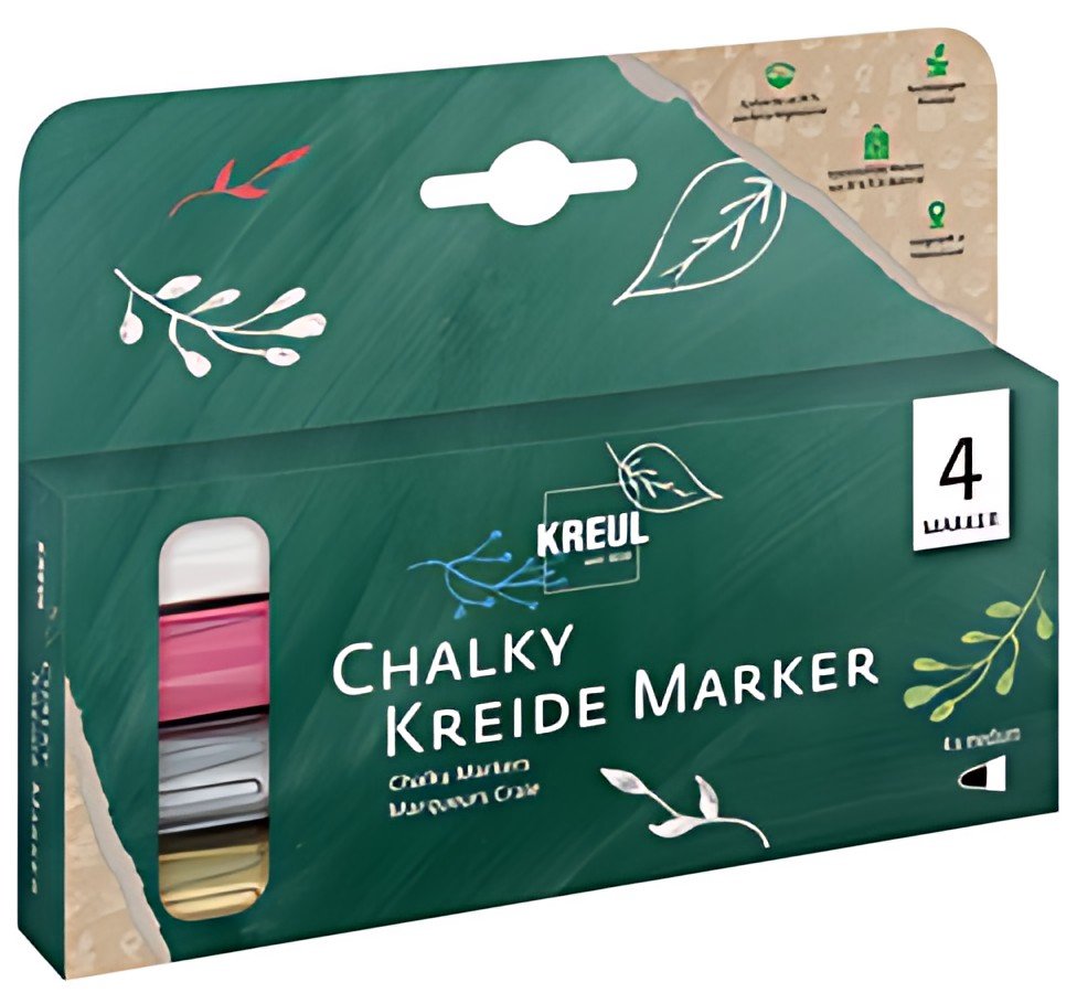 KREUL Marqueurs craie Chalky, Medium, set de 4