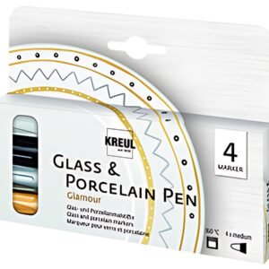 KREUL Marqueur Glass & Porcelain Pen Glamour, set de 4