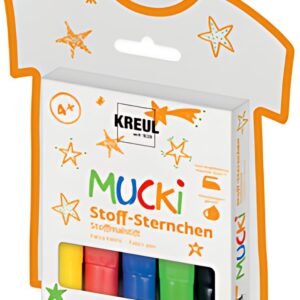 KREUL Feutre pour textile petites étoiles "MUCKI", kit de 5