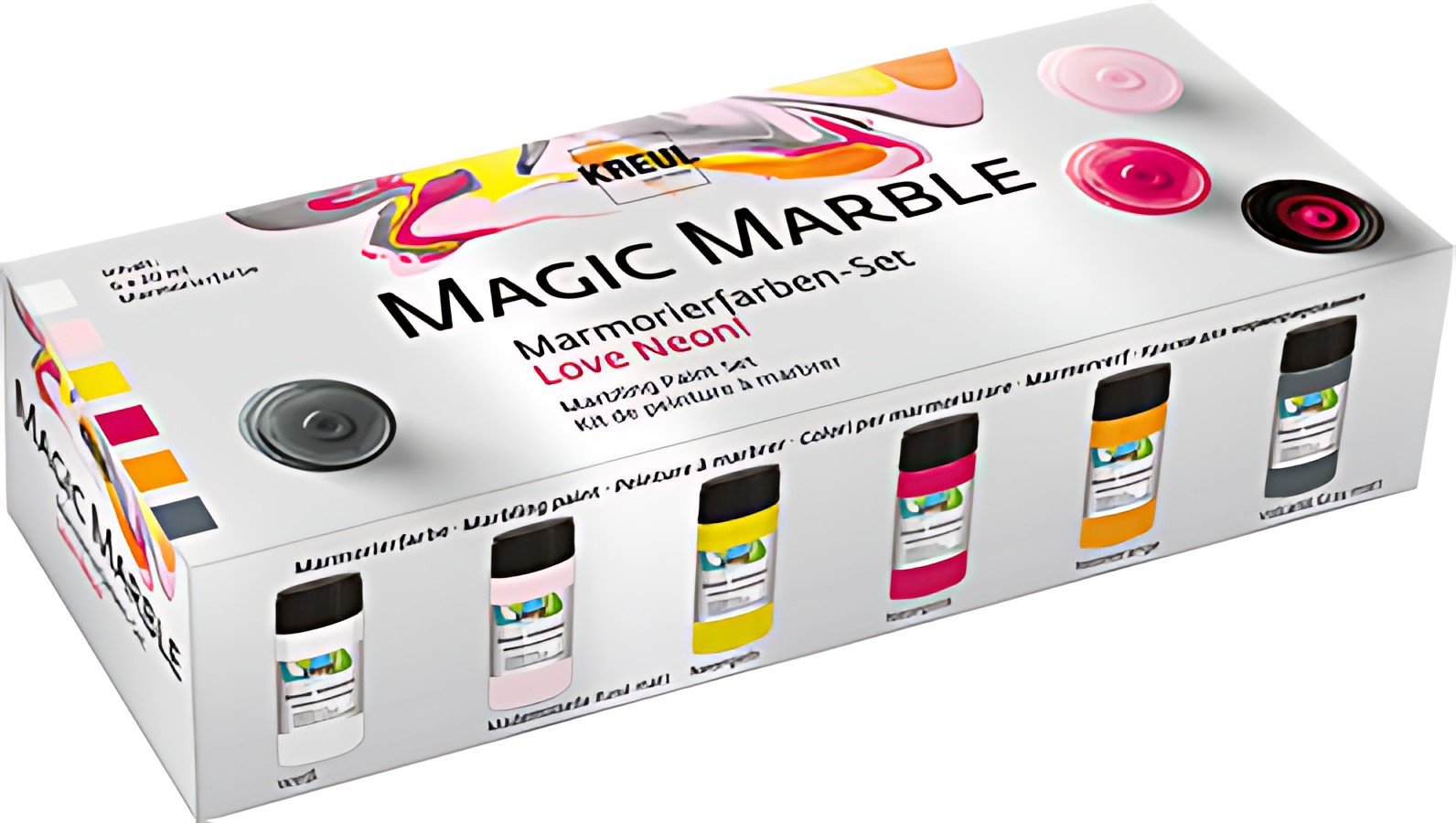 KREUL Peinture à marbrer "Magic Marble", kit Love Neon!