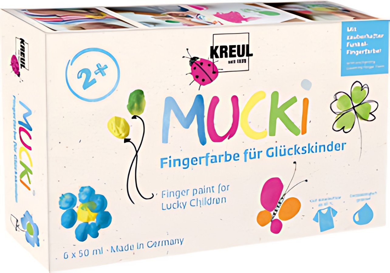 KREUL Gouache aux doigts "MUCKI" pour enfants chanceux