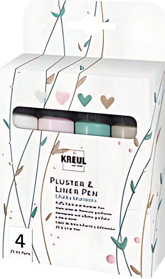 KREUL Pluster & Liner Pen, set de 4 Chalky Moments