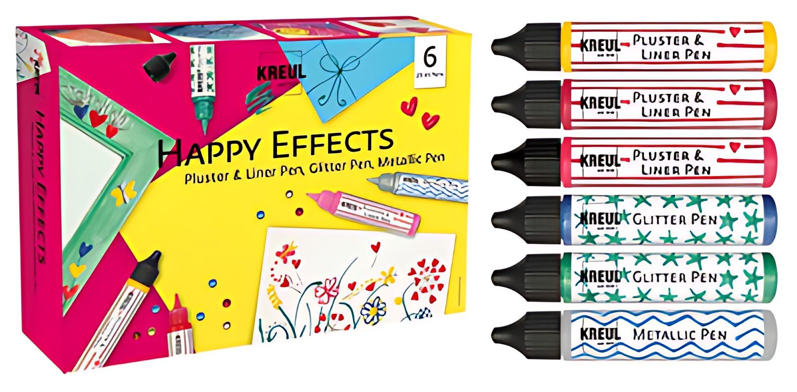 KREUL Kit créatif "Happy Effects", 6 pièces