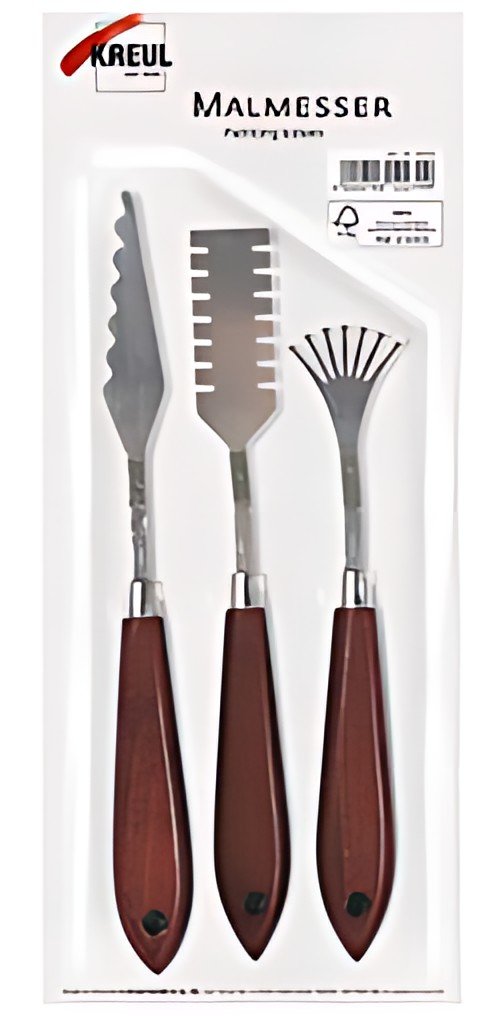 KREUL Couteau à peindre, set de 3