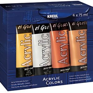 KREUL Peinture acrylique el Greco Acrylic Metallic, set de 4