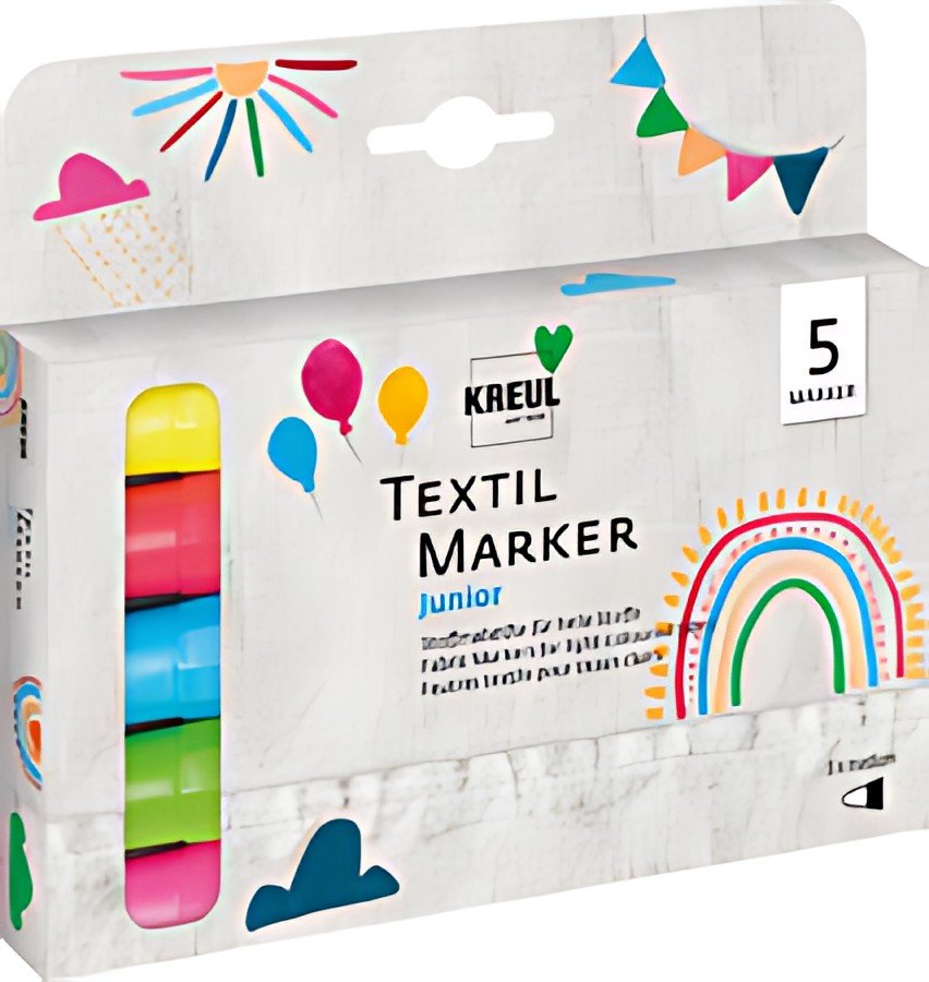 KREUL Feutre textile médium "Junior", set de 5