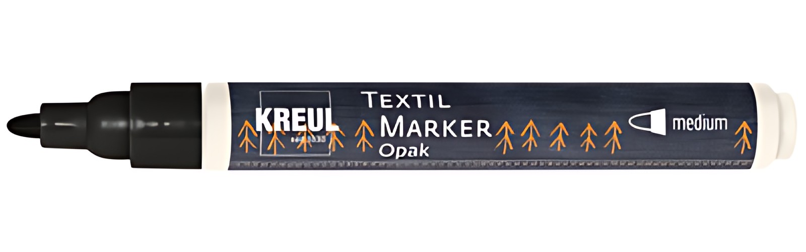 KREUL Feutre textile Opak, pointe ogive fine, noir