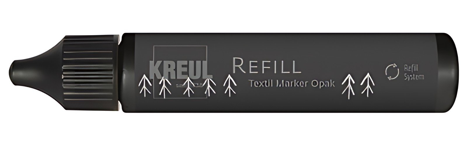 KREUL Recharge pour feutre textile Opak, 25 ml, noir