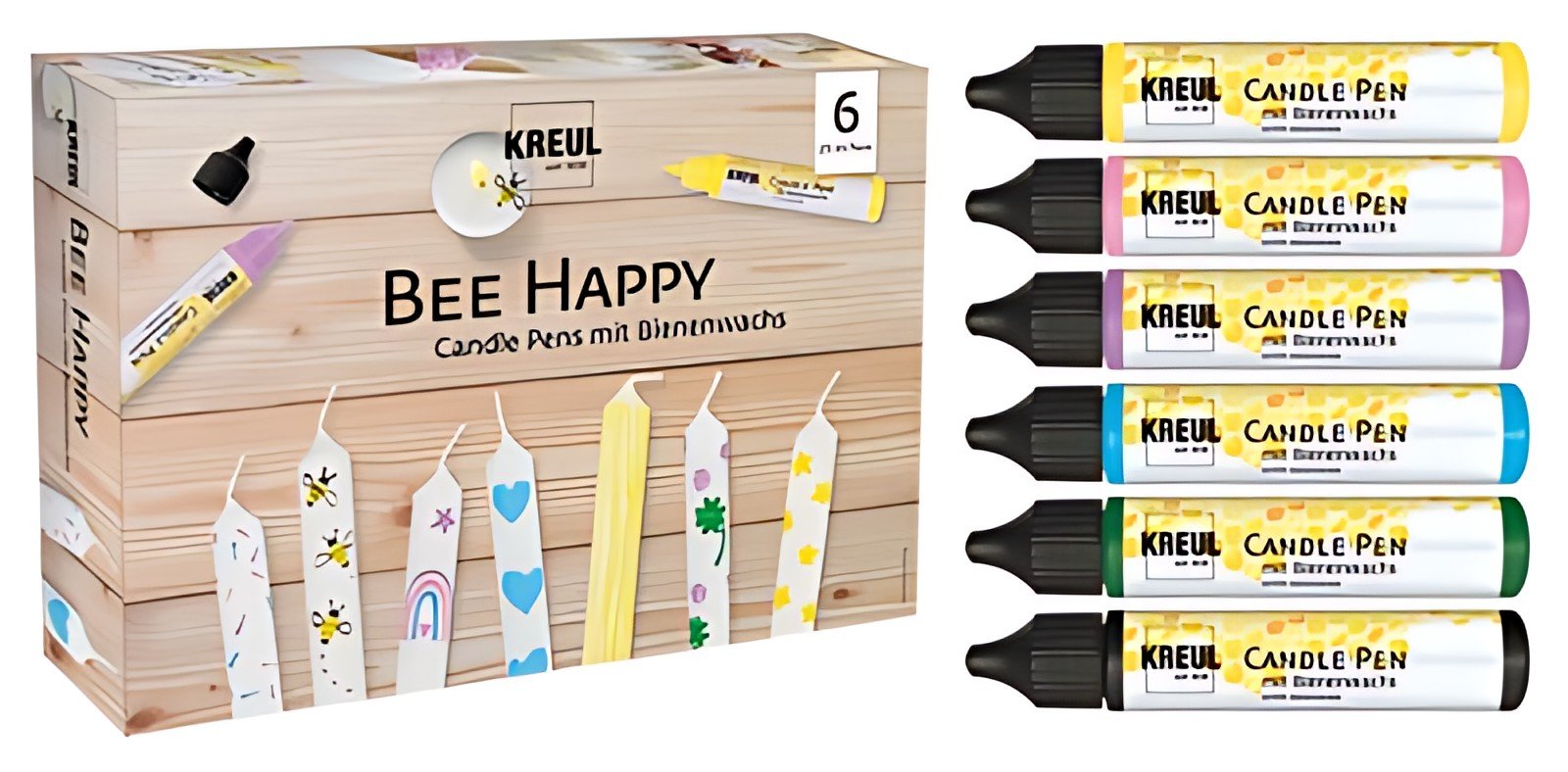 KREUL Candle Pen "Bee Happy", set de 6