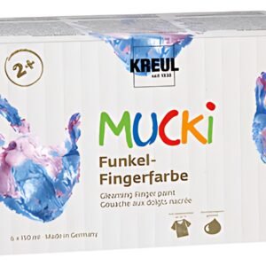 KREUL Gouache aux doigts nacrée "MUCKI", 150 ml, set de 6