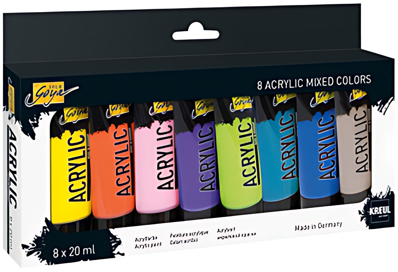 KREUL Peinture acrylique SOLO Goya Acrylic, 20 ml, set de 8