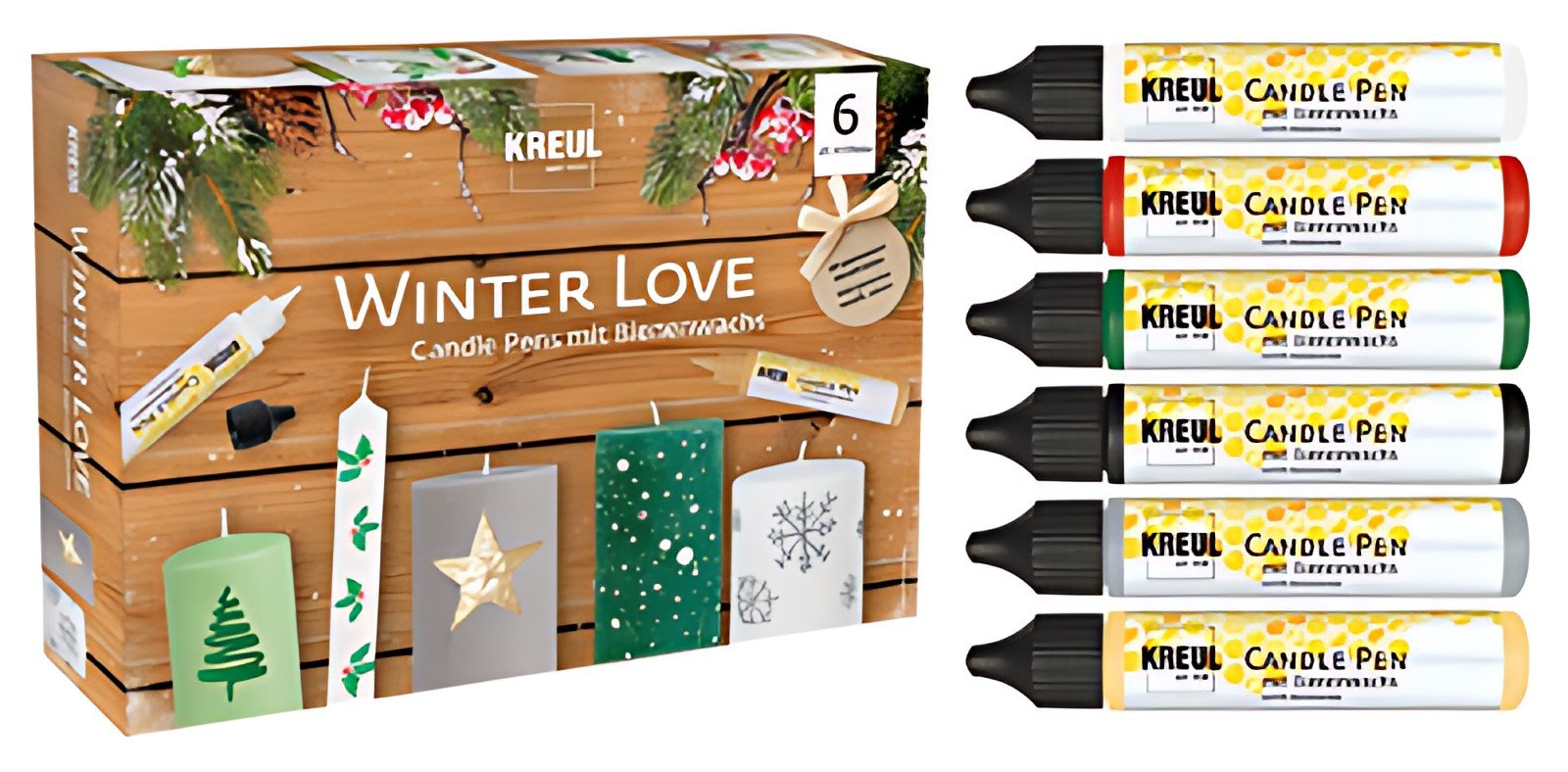 KREUL Candle Pen "Winter Love", set de 6