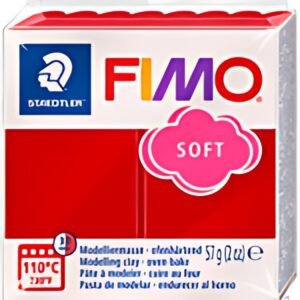 FIMO Pâte à modeler SOFT, à cuire, 57 g, rouge