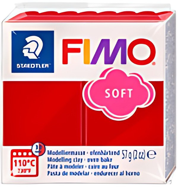 FIMO Pâte à modeler SOFT, à cuire, 57 g, rouge