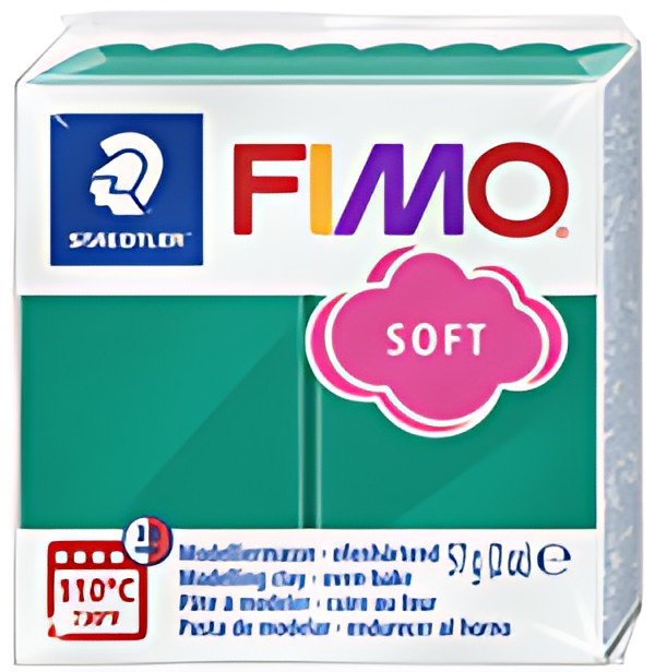 FIMO Pâte à modeler SOFT, à cuire, 57 g, vert émeraude