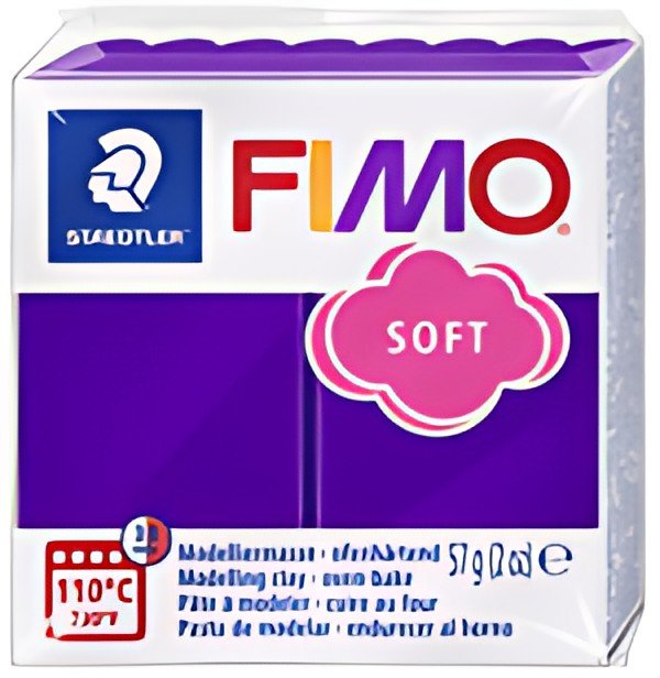 FIMO Pâte à modeler SOFT, à cuire, 57 g, prune