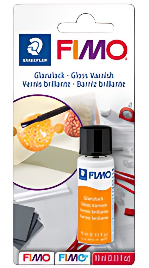FIMO Vernis brillant, dans un flacon de 10 ml, pinceau dans