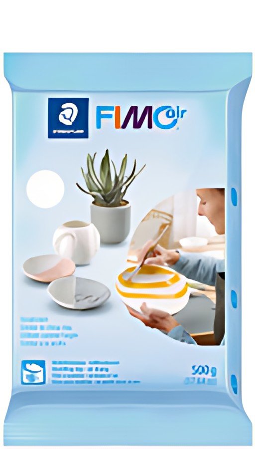FIMO air Pâte à modeler durcissant à l'air, 500 g, blanc