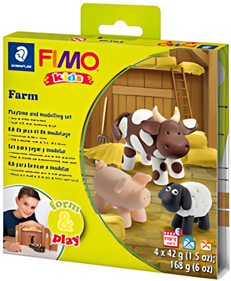 FIMO kids Kit de modelage Form & Play "Farm", niveau 1