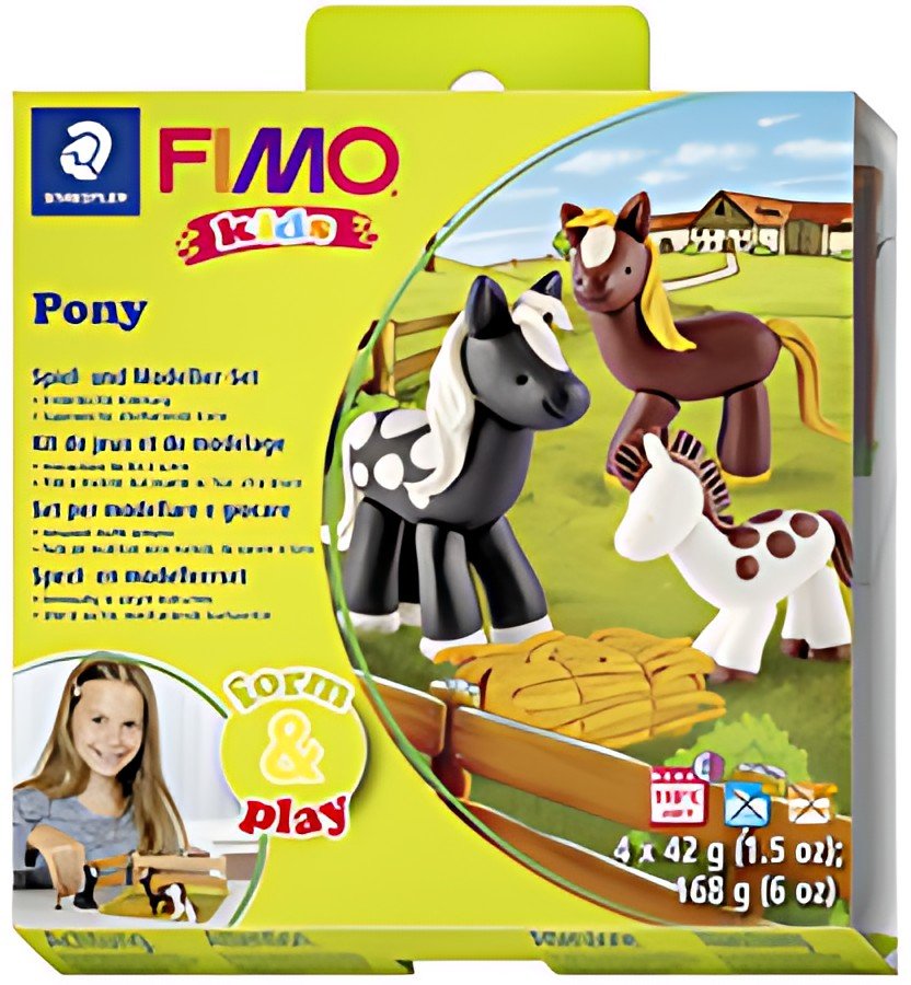 FIMO kids Kit de modelage Form & Play "Pony", niveau 2