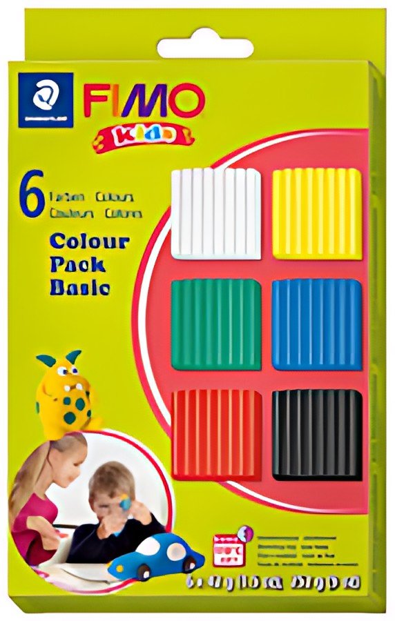 FIMO kids Kit pâte à modeler Colour Pack "basic", set de 6