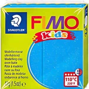 FIMO kids Pâte à modeler, à cuire, 42 g, bleu paillette