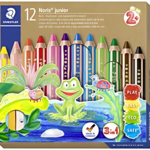 STAEDTLER Crayon de couleur hexagonal Noris junior,étui de12