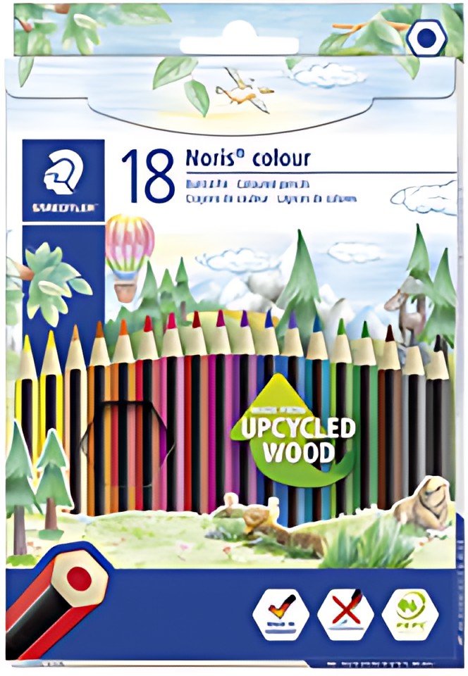 STAEDTLER Crayon de couleur Noris Colour, étui carton de 18