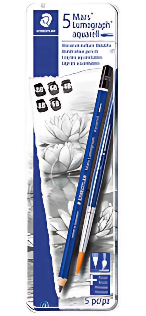 STAEDTLER Mars Crayon Lumograph aquarell, étui en métal de 6