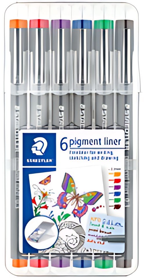 STAEDTLER Feutre à pigment, étui de 6