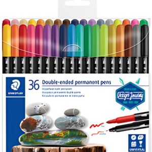 STAEDTLER Feutre double pointe permanent, étui de 36