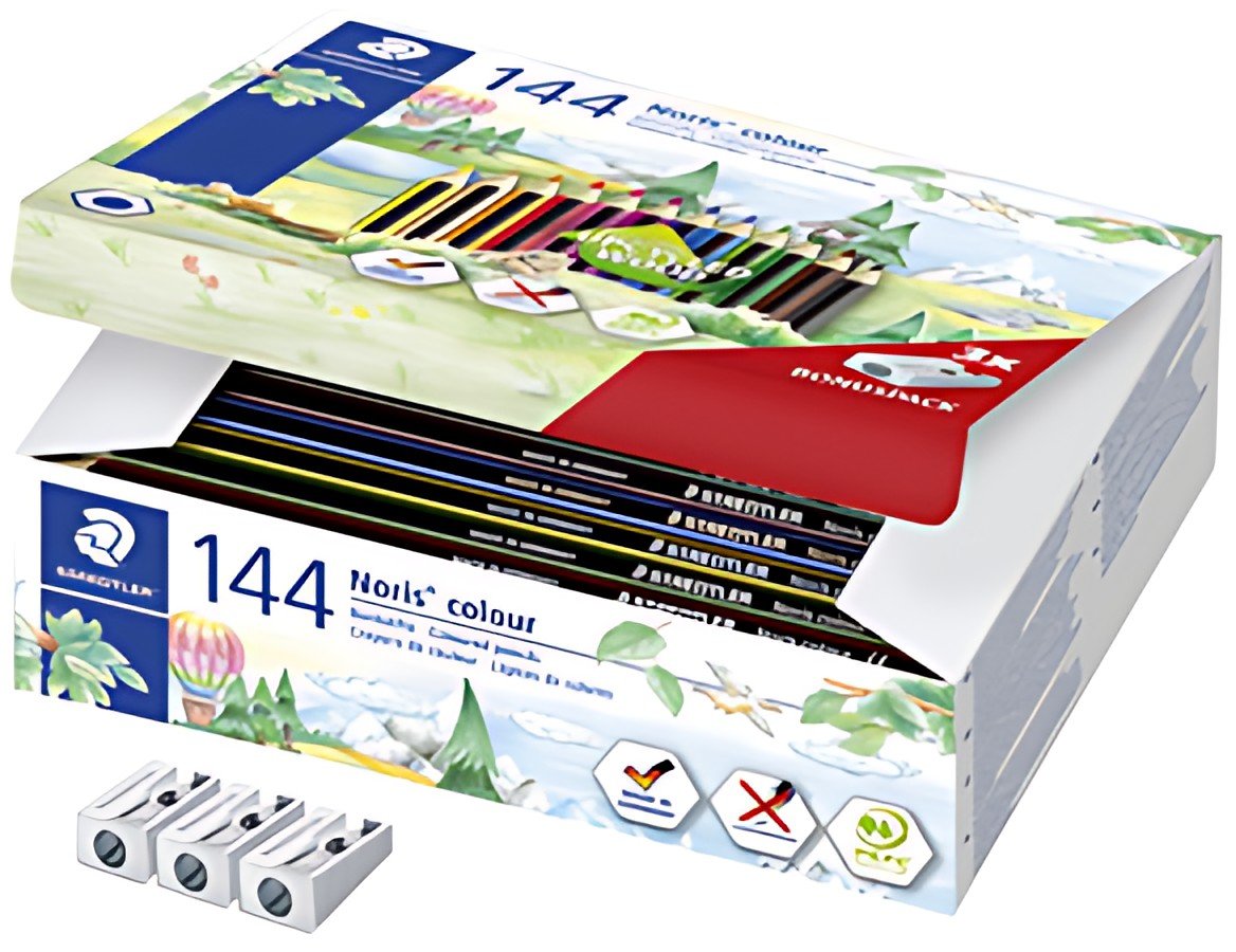 STAEDTLER Crayon de couleur Noris Colour,boîte carton de 144