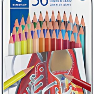 STAEDTLER Crayon de couleur hexagonal, étui en métal de 36