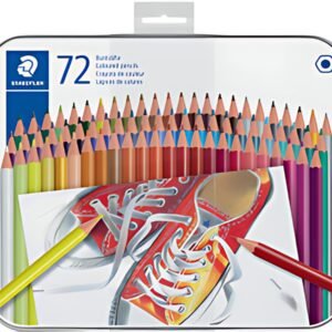 STAEDTLER Crayon de couleur hexagonal, étui en métal de 72