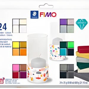 FIMO EFFECT Pâte à modeler, kit de 24
