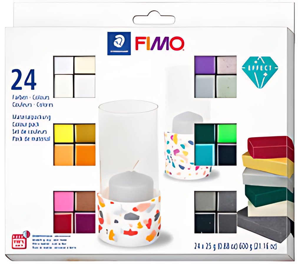 FIMO EFFECT Pâte à modeler, kit de 24