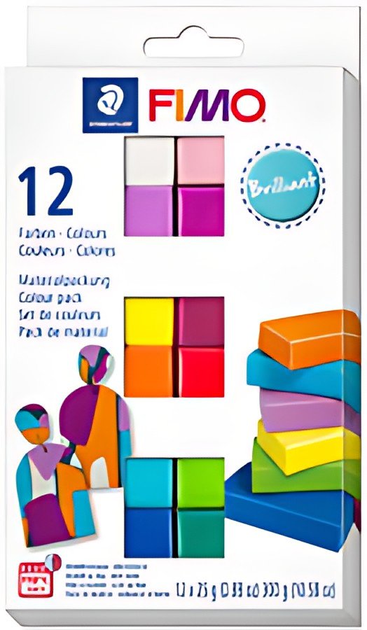 FIMO SOFT Kit de pâte à modeler "Brilliant", set de 12