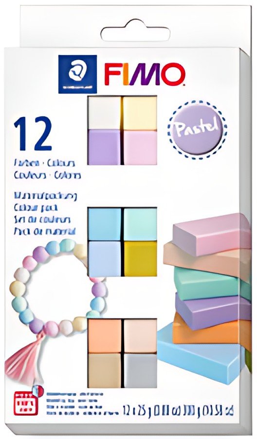 FIMO SOFT Kit de pâte à modeler "Pastel", set de 12