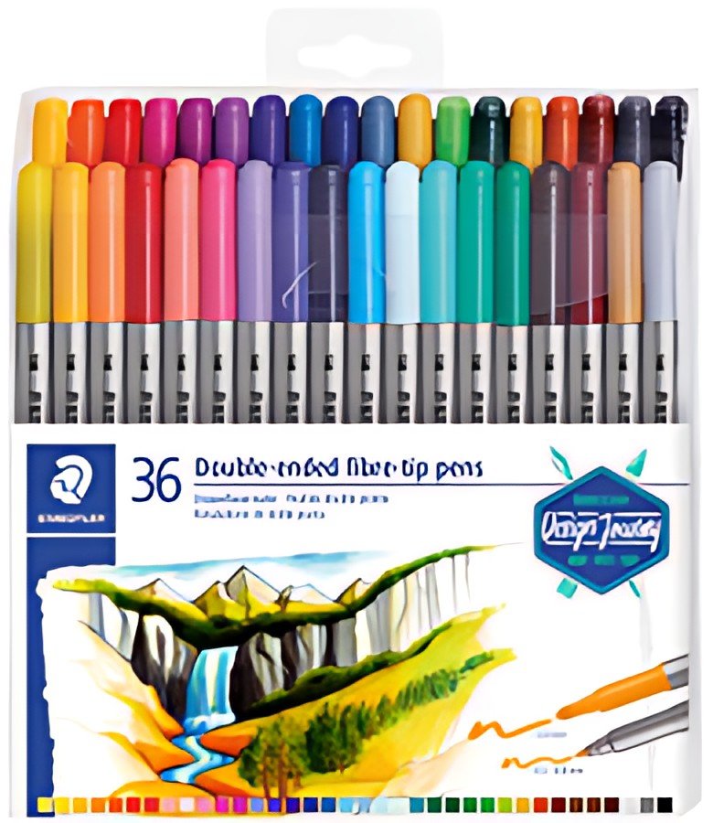 STAEDTLER Feutre double pointe Design Journey, étui de 36