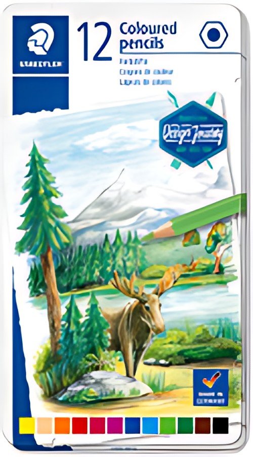 STAEDTLER Crayon couleur Design Journey, étui métal de 12
