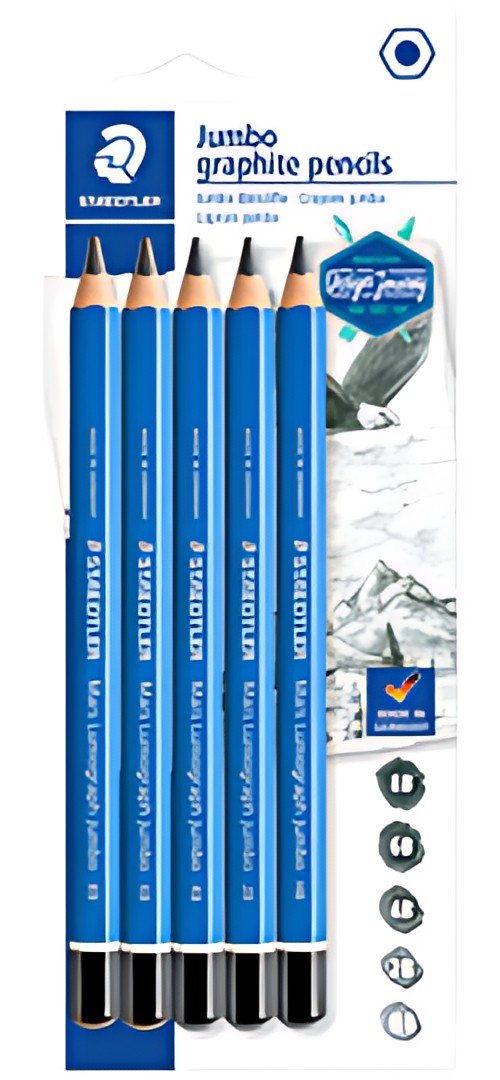 STAEDTLER Crayon graphite Mars Lumograph jumbo, blister de 5