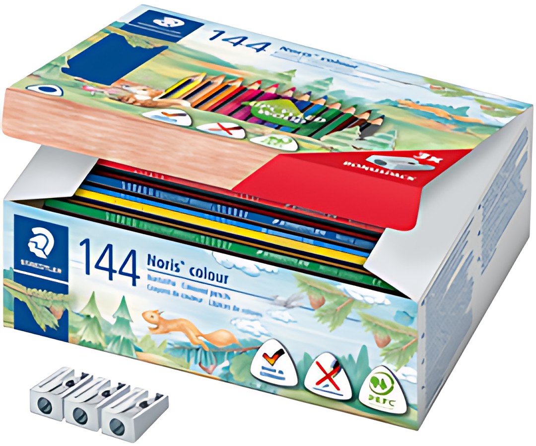 STAEDTLER Crayon de couleurs triangulaire Noris colour, 144