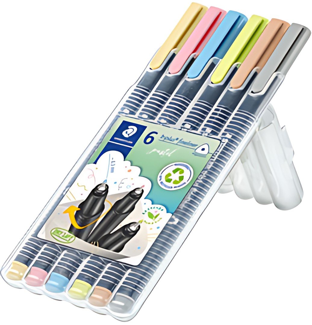 STAEDTLER Fineliner triplus pastel, étui de 6