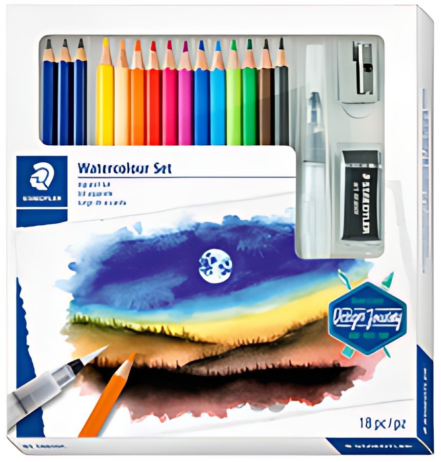 STAEDTLER Kit de dessin Watercolour Design Journey,18 pièces