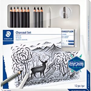 STAEDTLER Kit de dessin/ de fusains Charcoal Design Journey